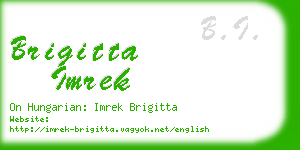 brigitta imrek business card